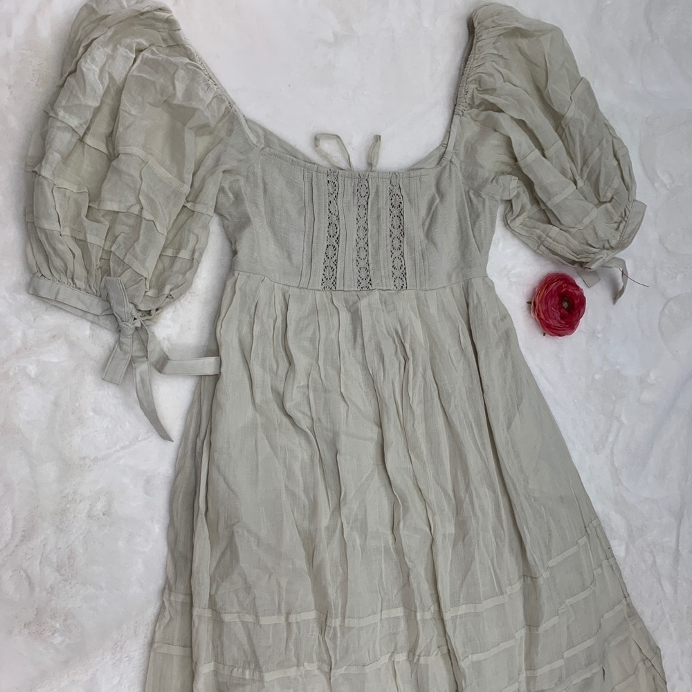 Free people Let’s be Friends puff sleeve dress